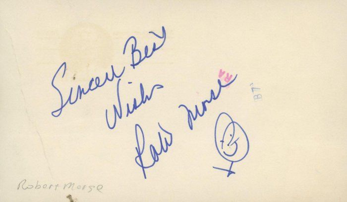 Lot 350: Mad Men Robert Morse signed note
