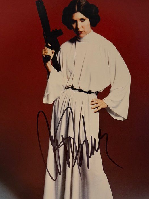 Lot 365: Star Wars Carrie Fisher signed photo