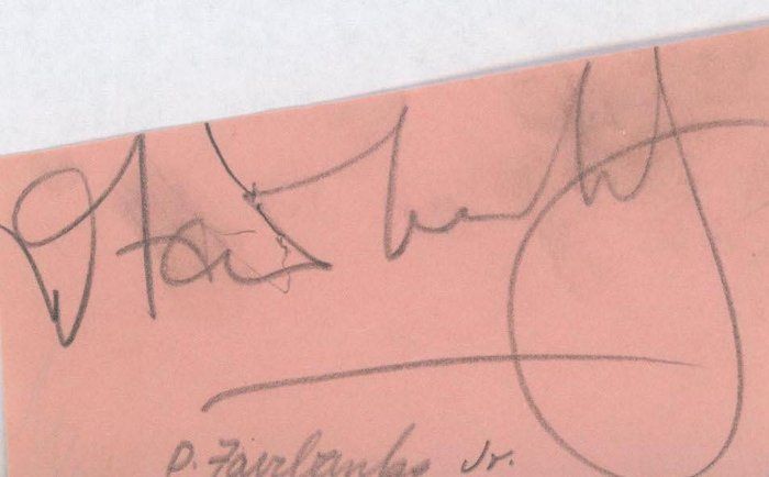Lot 373: The Corsican Brothers Douglas Fairbanks Jr. signature cut. GFA Authenticated