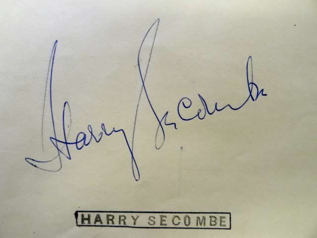 Lot 377: Harry Secombe original autograph