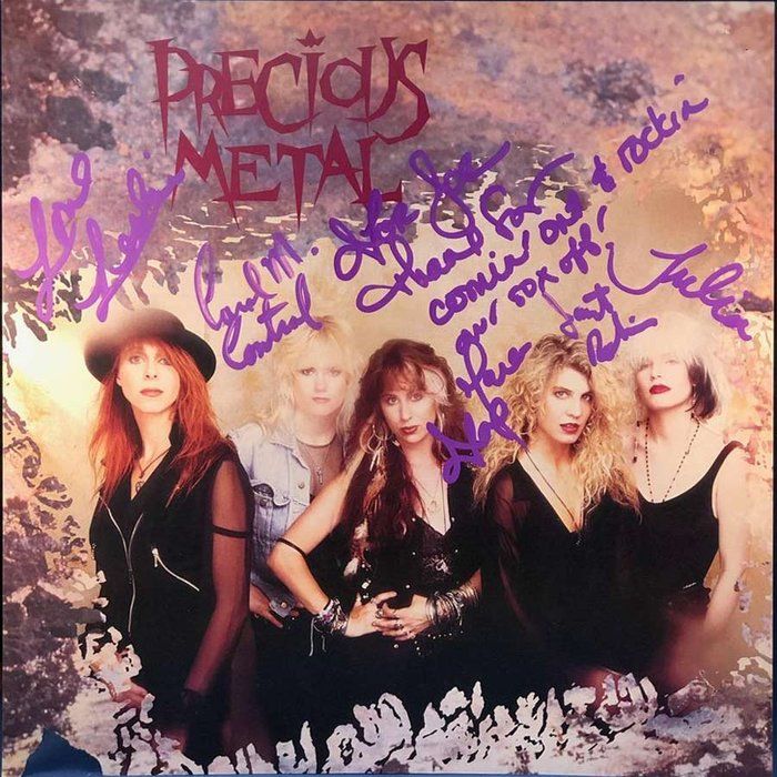 Lot 384: Precious Metal band signed album flat