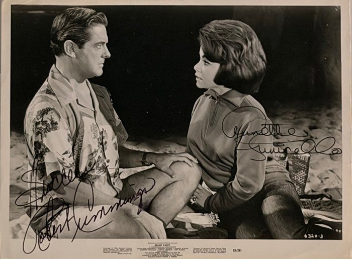 Lot 420: Beach Party Robert Cummings and Annette Funicello signed movie photo