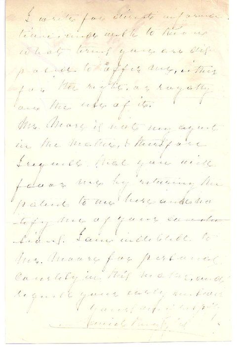 Lot 435: Confederate General Daniel Ruggles Signed Civil War Letter