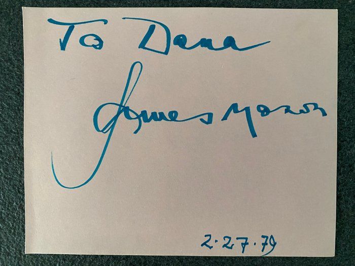 Lot 458: North By Northwest James Mason signed note