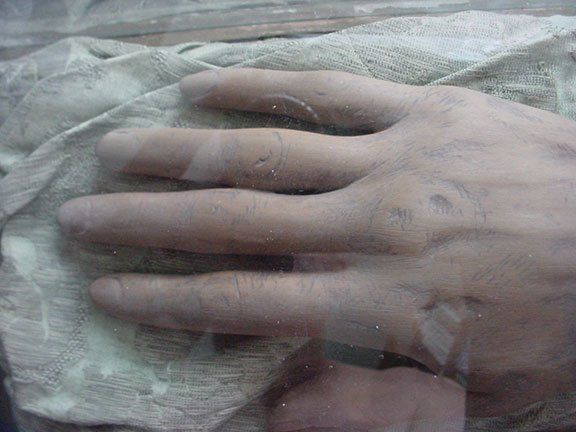 Lot 462: Artist Mariette Lydis signed wood sculptured hand