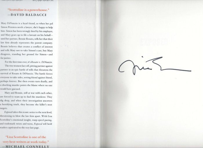 Lot 464: Exposed Lisa Scottoline signed book