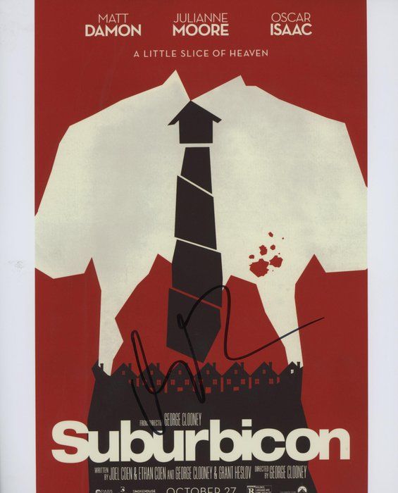 Lot 494: Suburbicon Matt Damon signed photo. GFA Authenticated