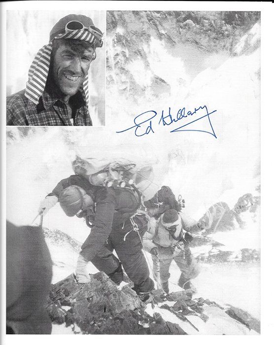 Lot 495: 1st Mount Everest Climber Sir Edmund Hillary Signed Photograph