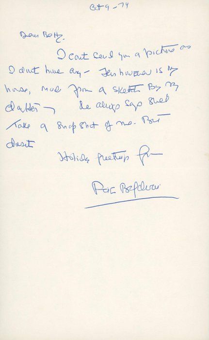 Lot 536: Romance Novelist Faith Baldwin handwritten signed note