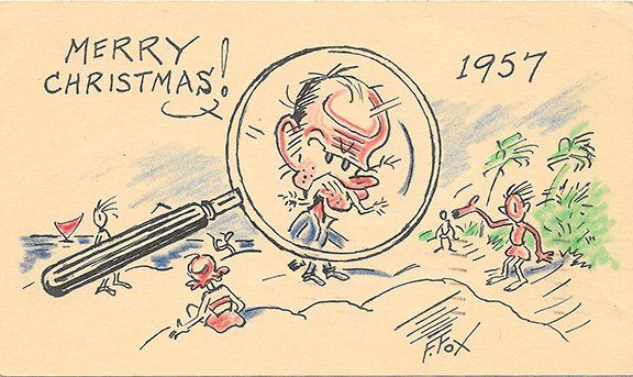 Lot 565: Toonerville Folks Cartoonist Fontaine Fox signed postcard drawing