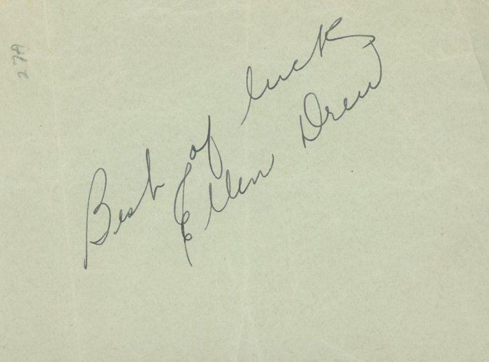 Lot 603: Man In The Saddle Ellen Drew signature cut