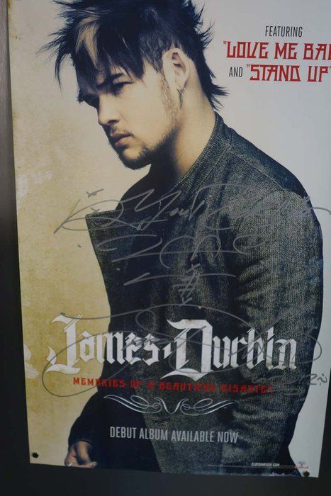 Lot 644: James Durbin signed poster
