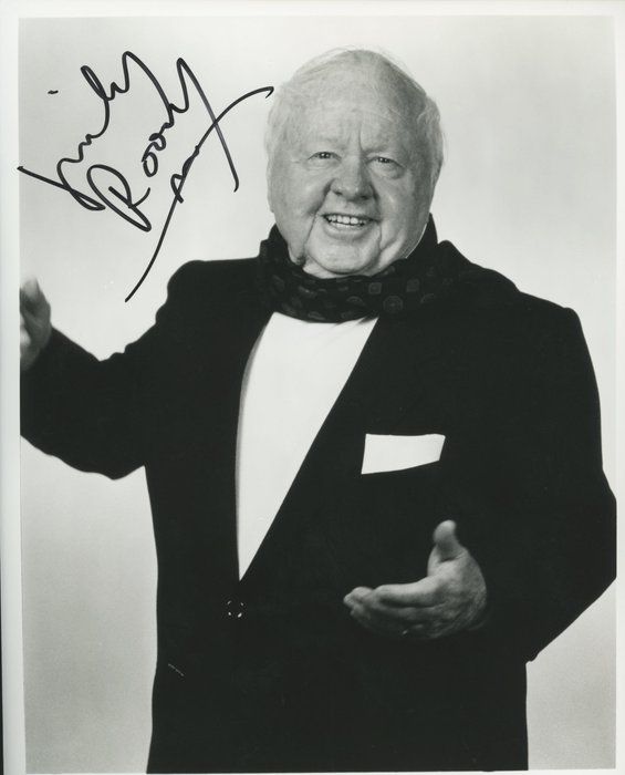 Lot 645: Mickey Rooney signed photo. GFA Authenticated