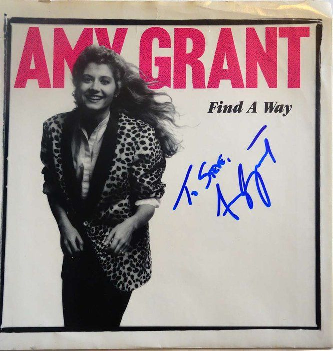 Lot 696: Amy Grant Find A Way signed 45