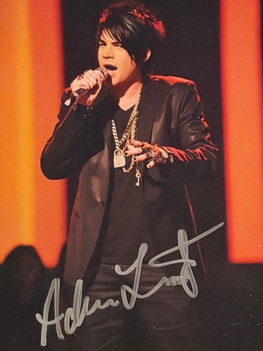 Lot 705: American Idol Adam Lambert signed photo