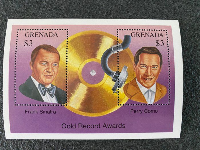 Lot 16: 1993 Gold Record Awards souvenir stamp sheet