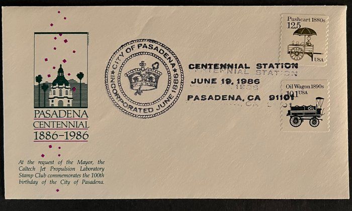 Lot 48: Pasadena Centennial First Day Cover