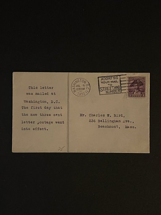 Lot 53: 1932 Washington DC First Day Cover