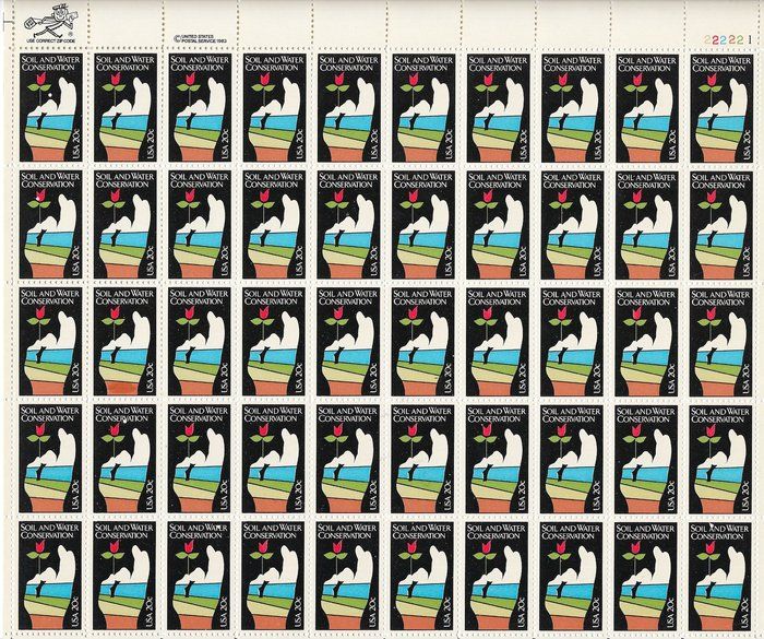 Lot 60: Soil and Water Conservation USA Stamp sheet
