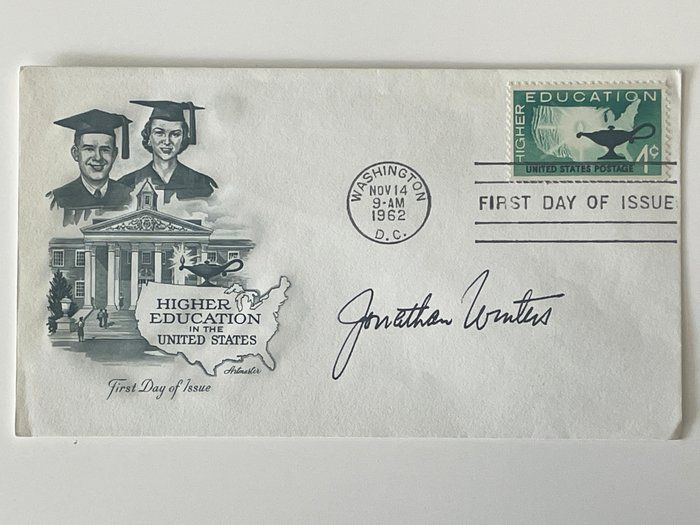Lot 79: Comic actor Jonathan Winters signed cover