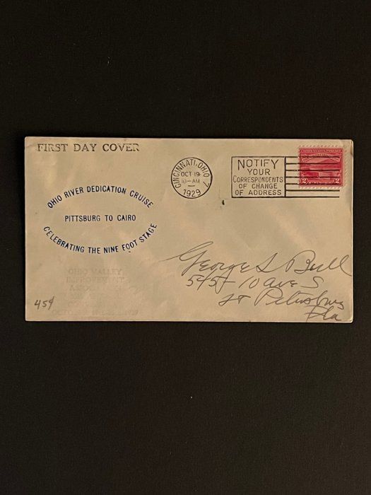 Lot 86: 1929 Ohio River Dedication Cruise First Day Cover