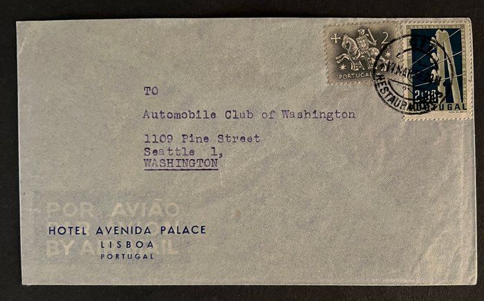Lot 88: Hotel Avenida Palace First Day Cover