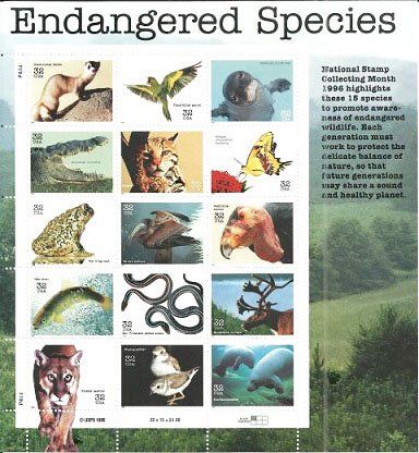 Lot 92: Endangered Species Stamp Set