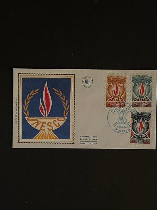 Lot 98: 1975 Unesco Paris France First Day Cover