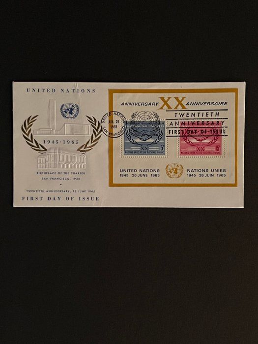 Lot 102: 1965 San Francisco United Nations 20th Anniversary First Day Cover