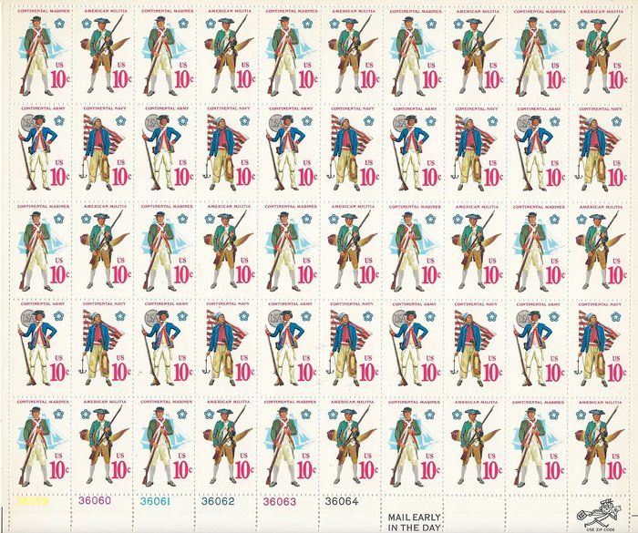 Lot 114: Early American Military Uniform Stamps