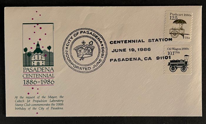 Lot 115: Pasadena Centennial First Day Cover