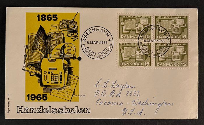 Lot 147: Handelsskolen First Day Cover