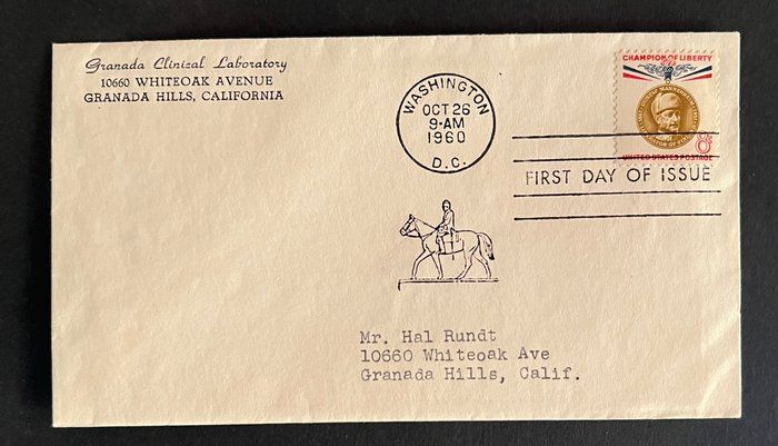 Lot 152: Grananda Clinical Laboratory First Day Cover