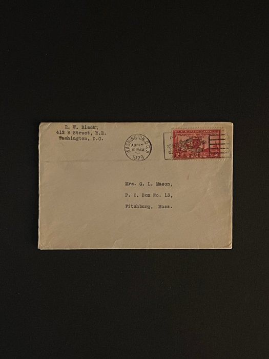 Lot 161: 1929 Washington DC USA First Day Cover
