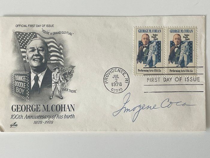 Lot 179: Comedienne Imogene Coca signed cover