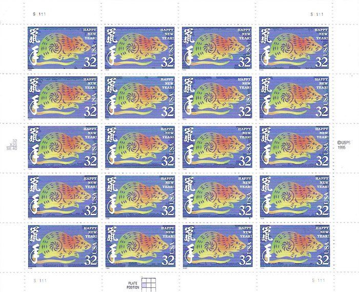 Lot 180: Chinese New Year, Year of the Rat Stamps