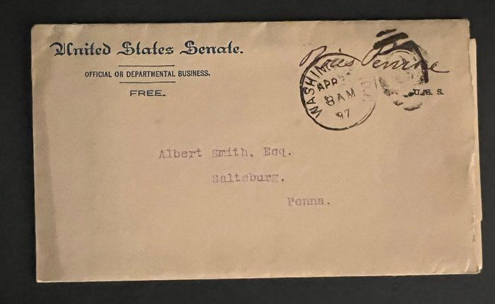 Lot 199: United States Senate First Day Cover