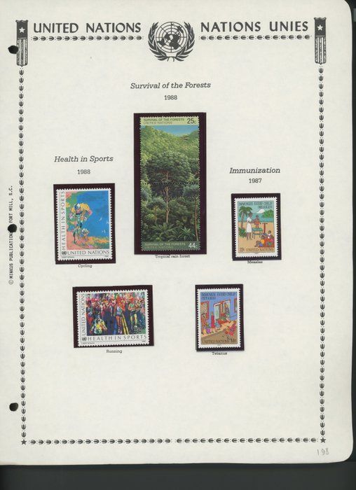 Lot 215: United Nations New York Stamps 1987-1988