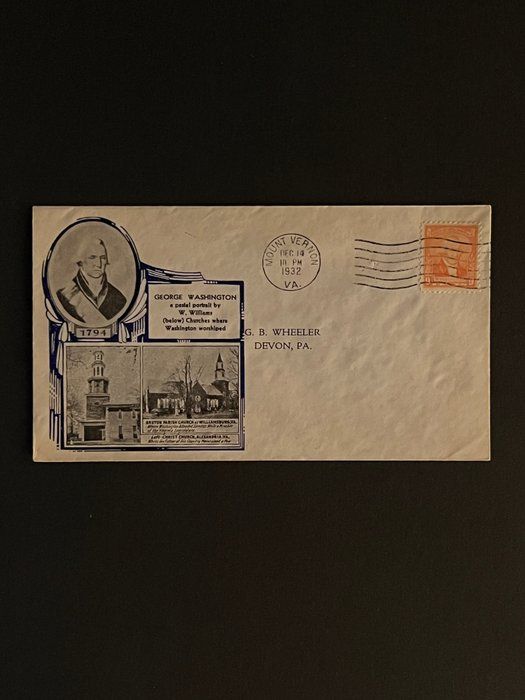 Lot 221: 1932 President George Washington First Day Cover