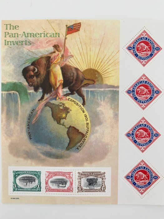Lot 224: Pan-American Inverts Stamp Sheet