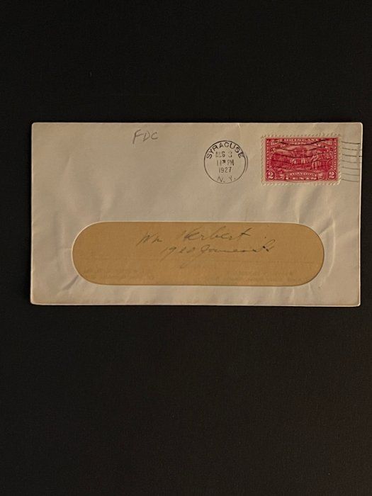 Lot 231: 1927 Syracuse New York First Day Cover