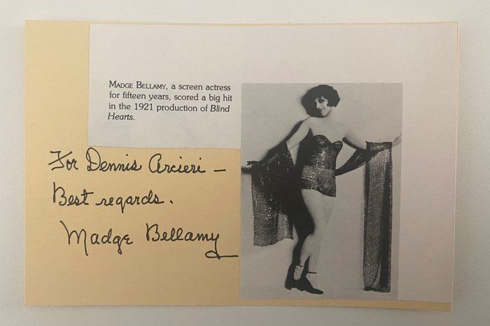Lot 235: Madge Bellamy signed note and photo card