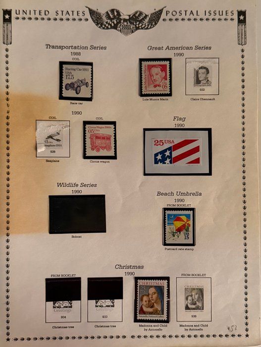 Lot 268: 2000 U.S. Postal Issues Collection – Transportation, Flag & Christmas