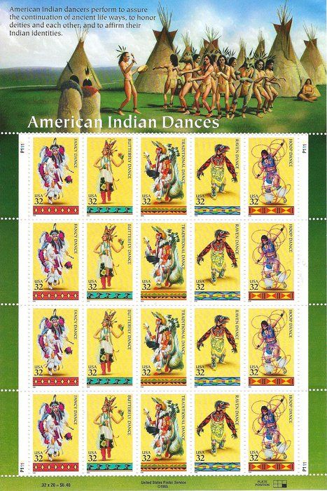 Lot 273: American Indian Dances Stamps
