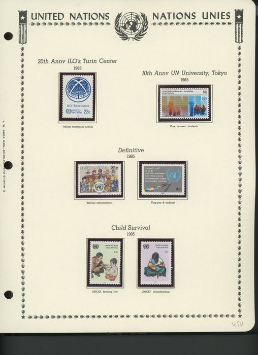 Lot 280: United Nations New York Stamps 1985