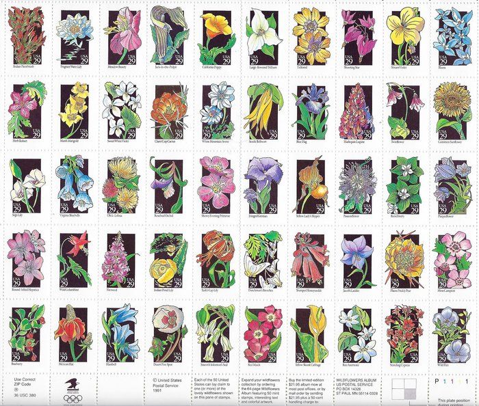 Lot 287: Wildflowers Stamps