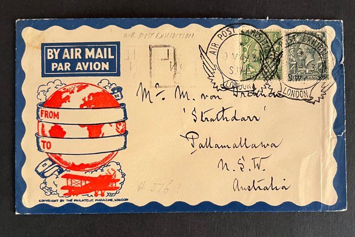 Lot 309: London Air Post Exhibition First Day Cover