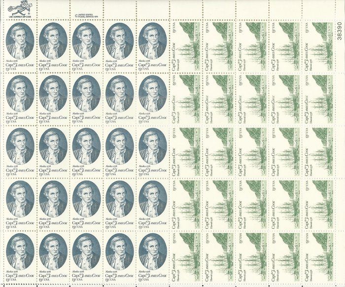 Lot 314: Captain James Cook Stamps