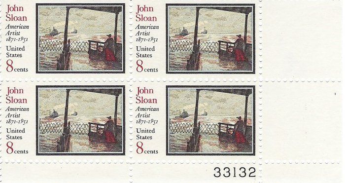 Lot 323: John Sloan Plate Block