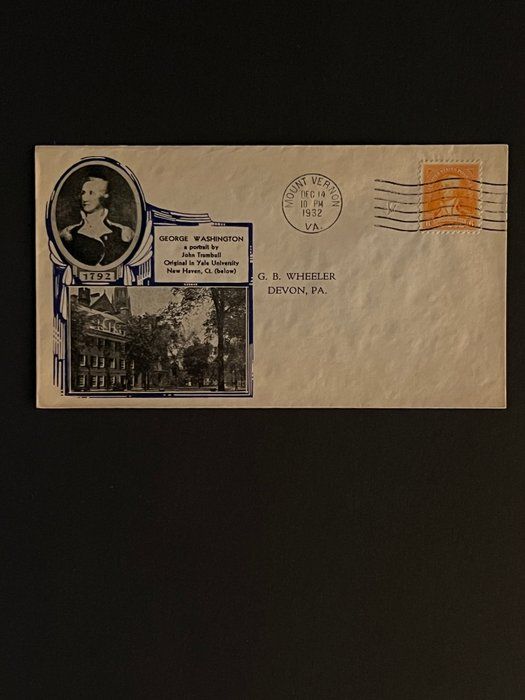 Lot 329: 1932 President George Washington First Day Cover